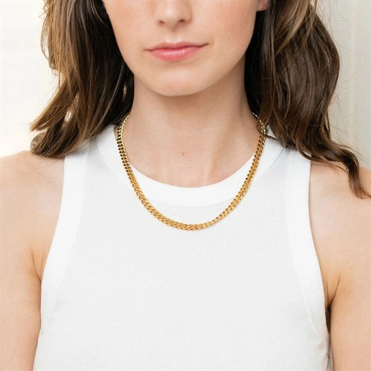 3mm 7mm Curb Chain Necklace