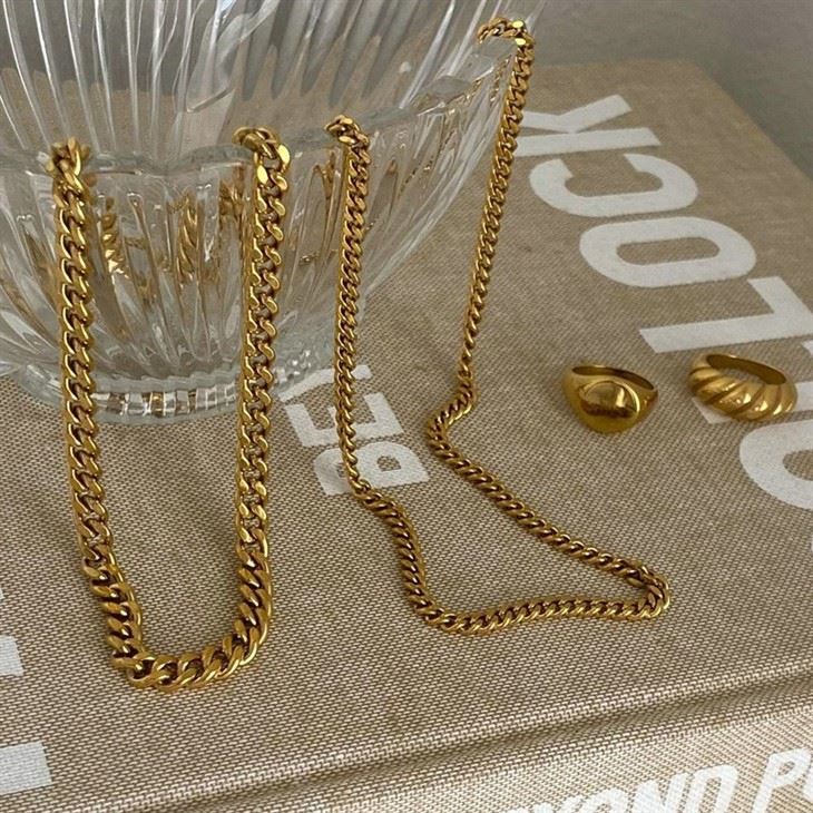 3mm 7mm Curb Chain Necklace