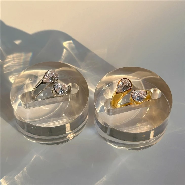 CZ Waterdrop Ring high quality
