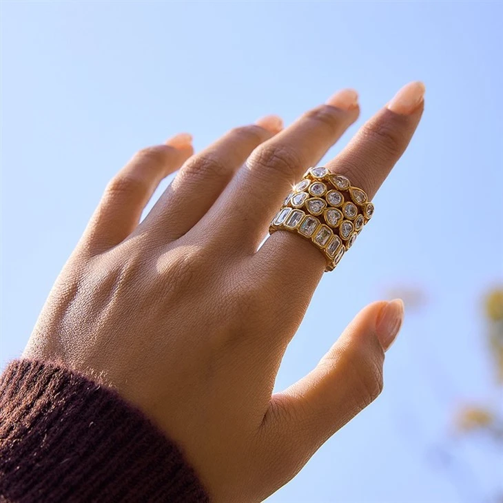 Minimalist Zircon Design Rings high quality