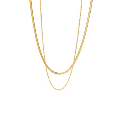 שרשרת שרשרת מעורבת עם אדרה וחבל