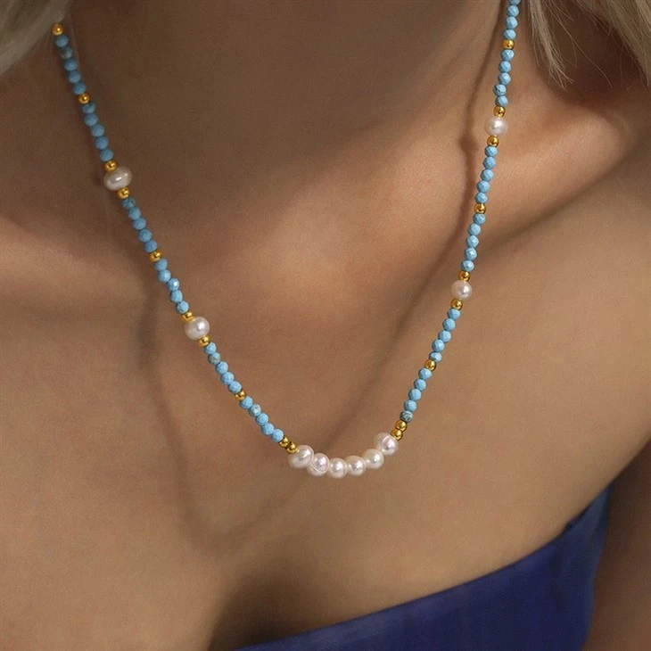 Turquoise Freshwater Pearl Necklace suppliers
