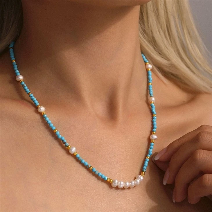 Turquoise Freshwater Pearl Necklace best