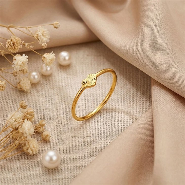 Wave Pear CZ Ring high quality